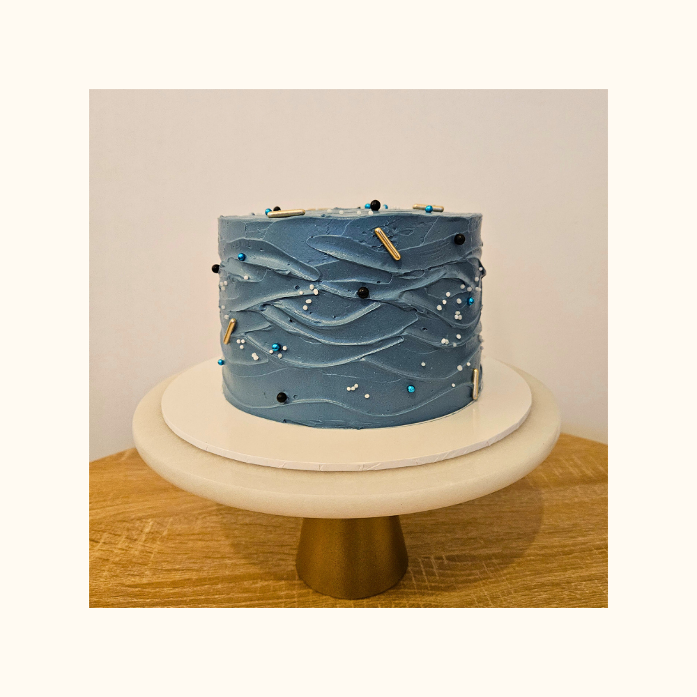 Midnight Blue Galaxy Cake