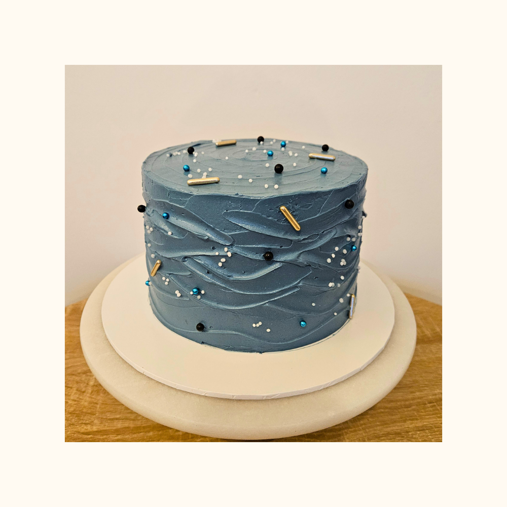 Midnight Blue Galaxy Cake