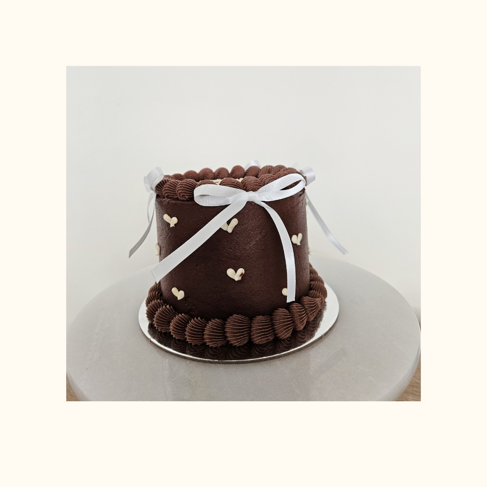 Bento Cake with White Ribbon