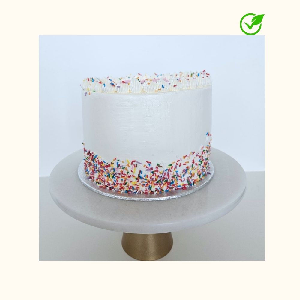 Classic Sprinkle Birthday Cake - Vegan Ⓥ