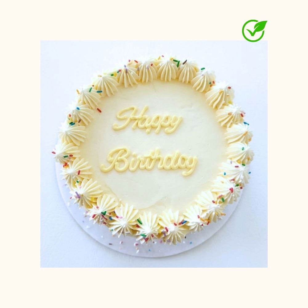 Classic Sprinkle Birthday Cake - Vegan Ⓥ