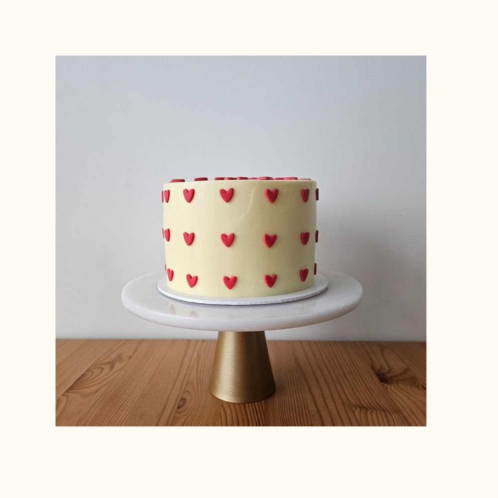 Sugar Hearts Cake