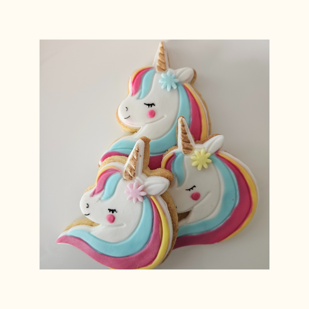 Combo Unicorn Rainbow Cake and Unicorn Cookies