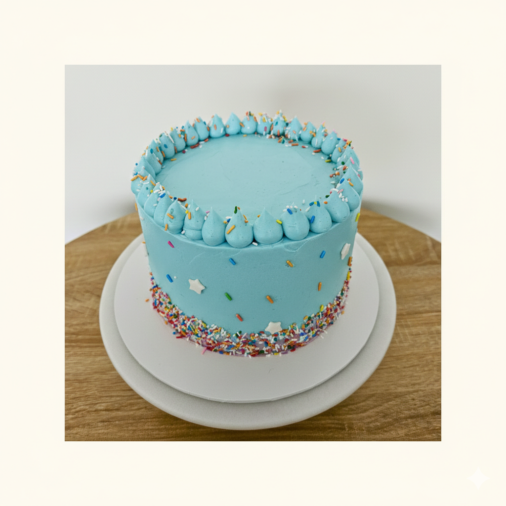 Sweet Dreams Confetti Cake - Light Blue