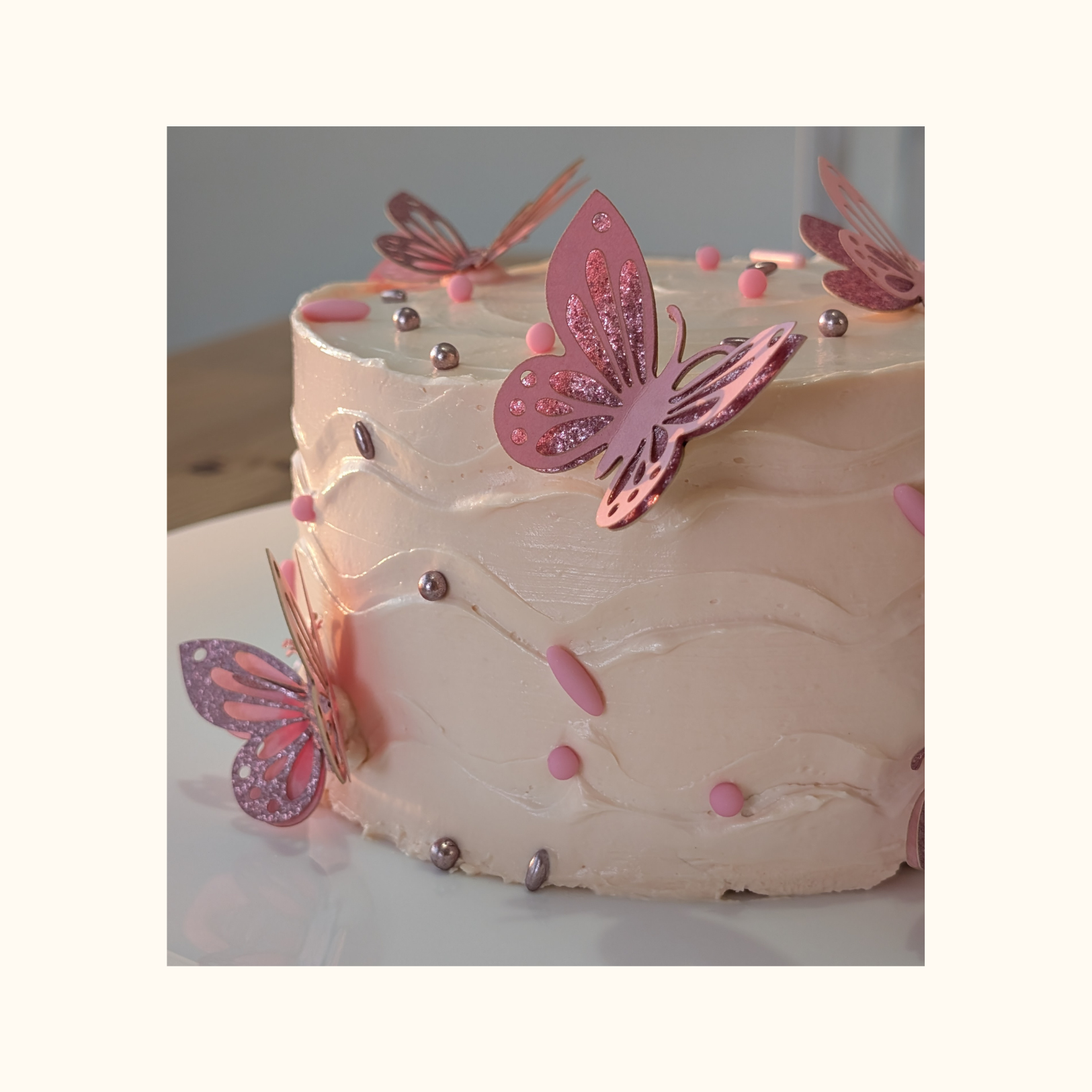 Butterfly Pink Garden Cake
