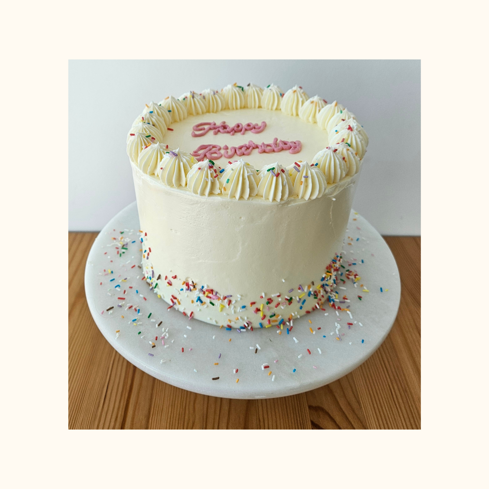Classic Sprinkle Birthday Cake