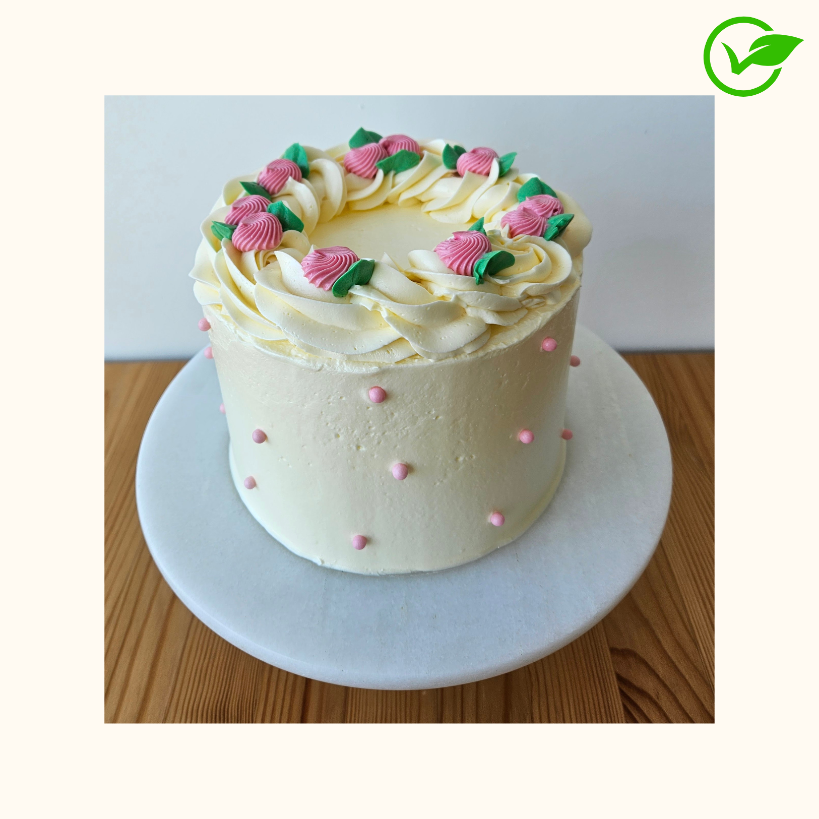 White Garden Cake - Vegan Ⓥ