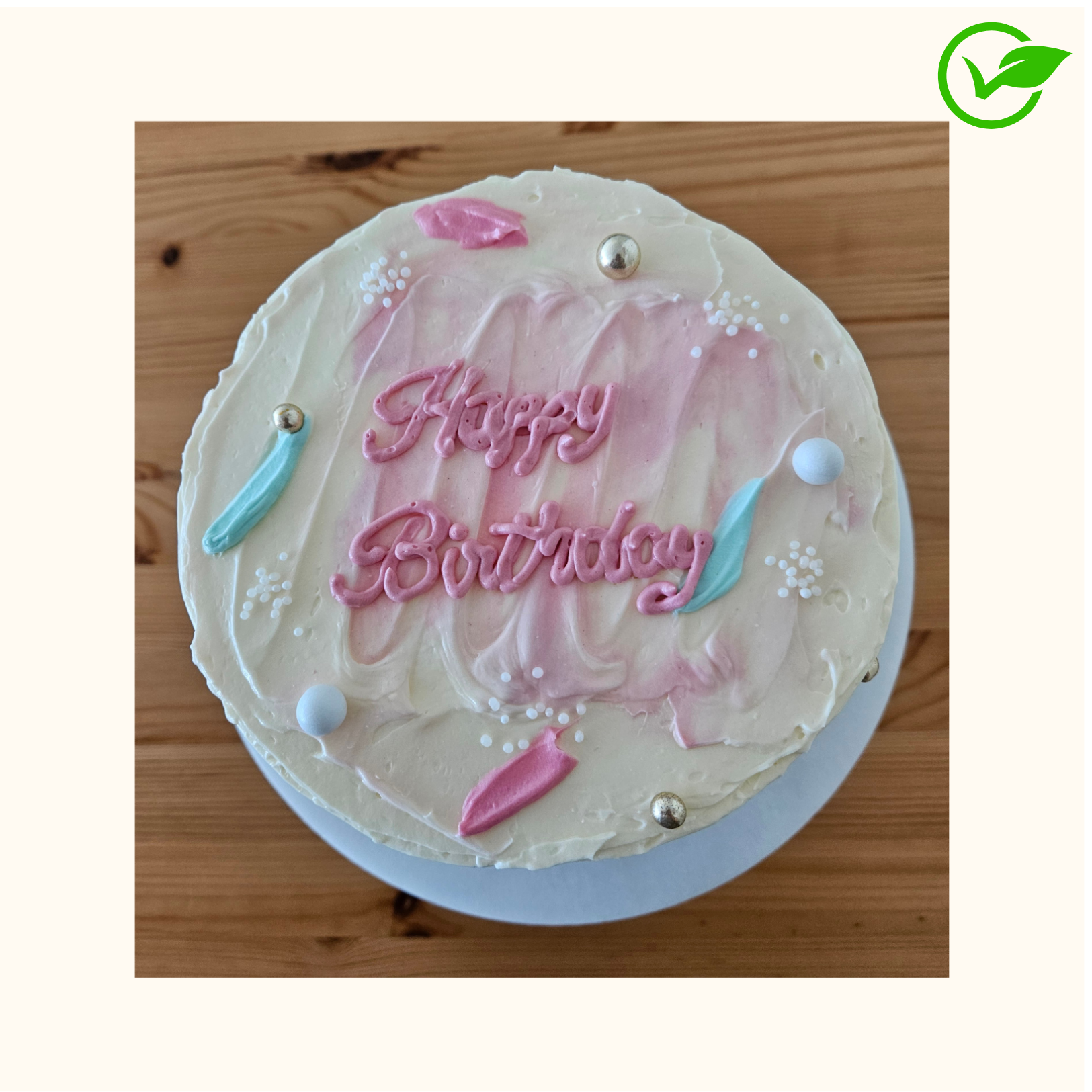 Pastel Birthday Cake - Vegan Ⓥ