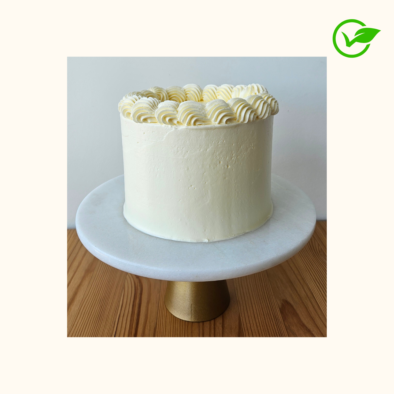 Classic White Buttercream Cake - Vegan Ⓥ