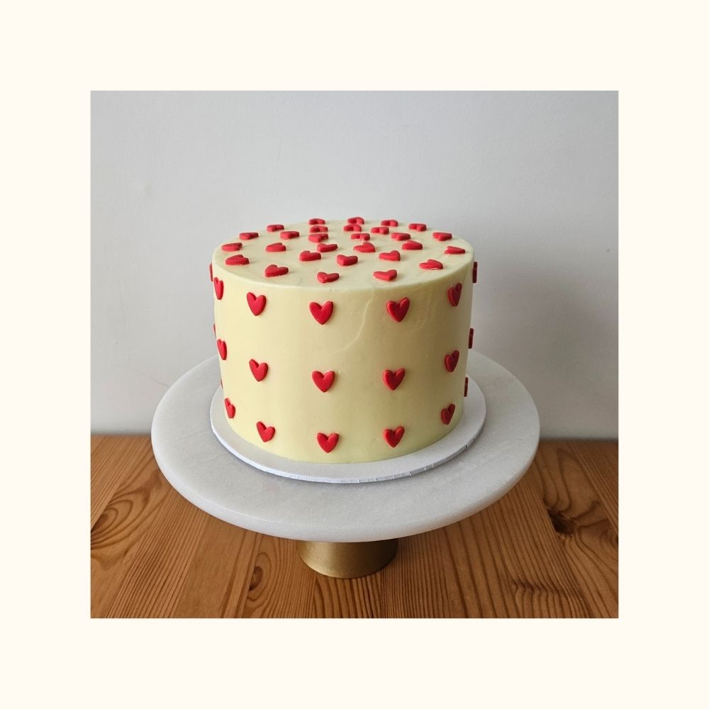 Sugar Hearts Cake